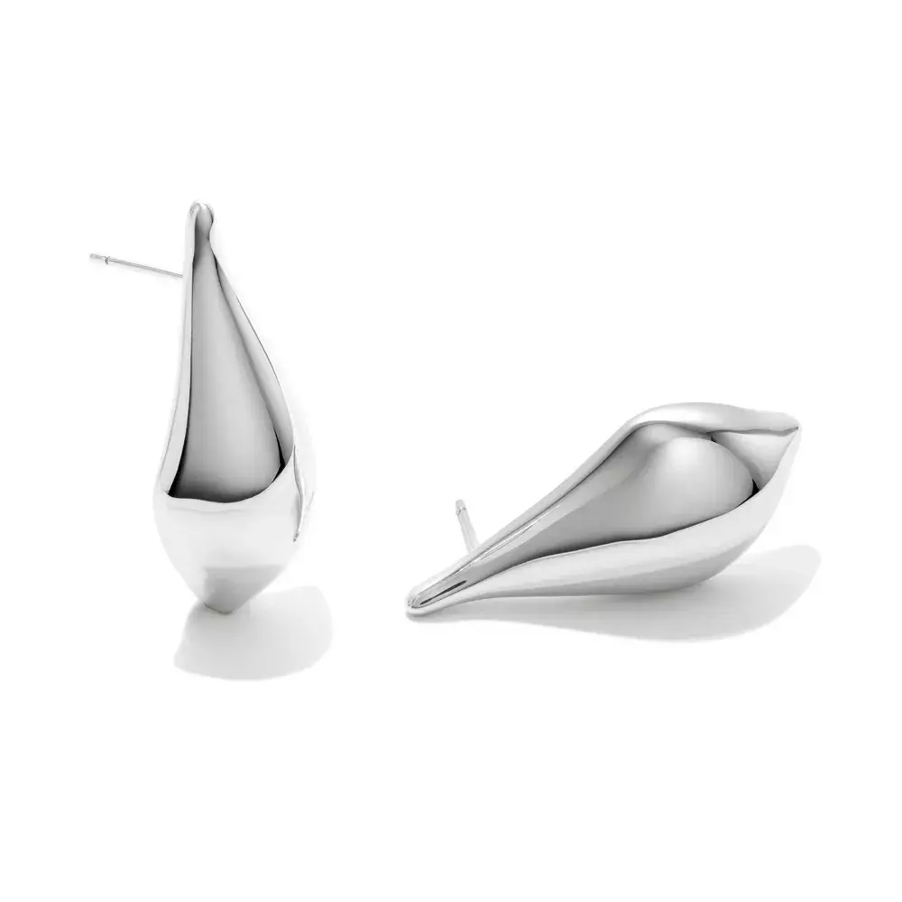 Kendra Scott Quincy Stud Earrings: Rhodium Over Brass Post Closure