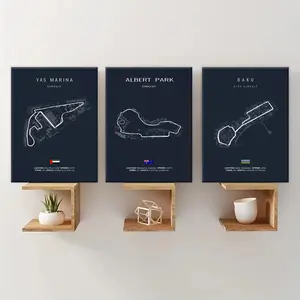 Wooden Framed Canvas Map Poster, 3 Counts/set Modern Art Map Wall Decor, Wall Art Suitable for Home Living Room Bedroom Office