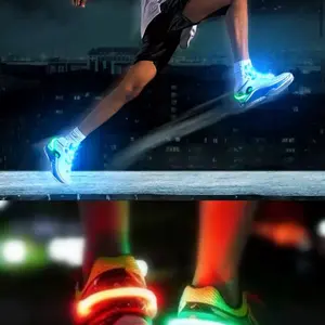 Outdoor Running Light LED Luminous Shoe Clip Light Night Safety Warning Bright Flash Light Sport Bicycle Bike Shoe ClipLight