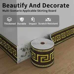 Self-Adhesive Seam Tape Roll, Kitchen Bathroom Wall Skirt Decorative Molding Trim, Suitable for Mirror Frames, Tiles, Cabinets, Living Room, Home Decoration