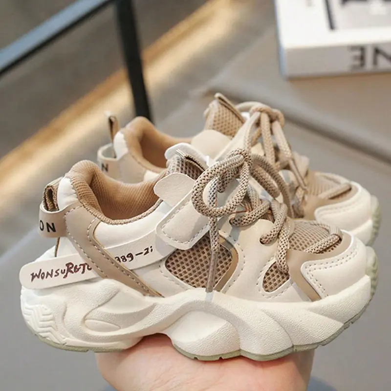 PU Sports Shoes for Ages 2‑7, Kids Shoes, Lightweight Breathable Mesh Sneakers, Casual Non‑Slip Athletic Footwear for Toddlers