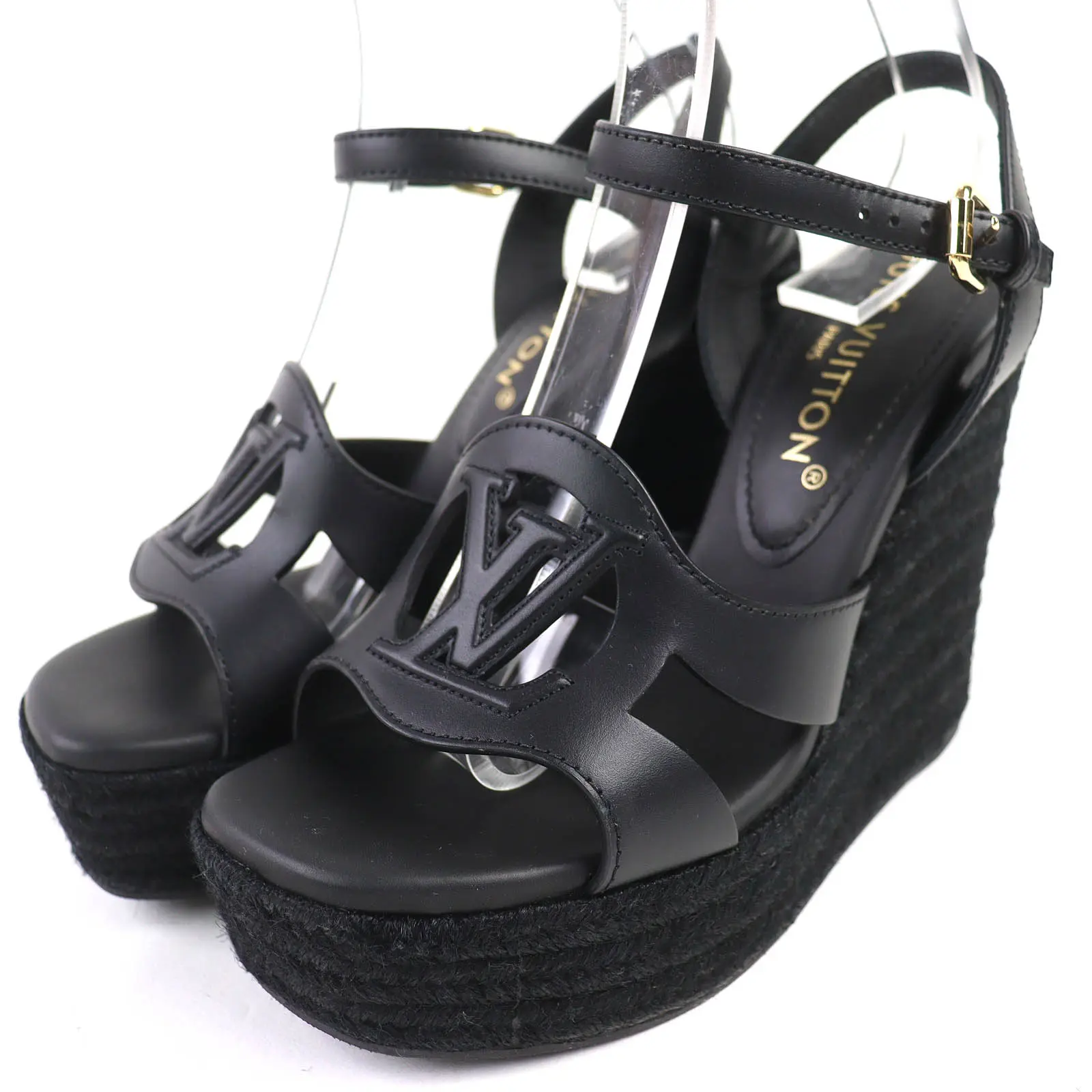 Pre-owned Louis Vuitton Others Small Leather Goods Espadrille Wedge Sandals