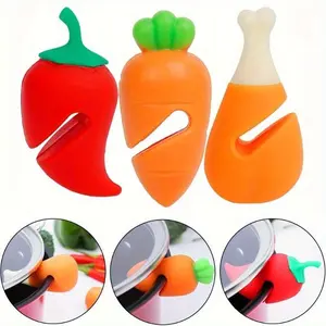 3pcs/set Heat-Resistant Silicone Pot Lid Holder and Anti-Spill Rack - Durable Kitchen Gadget, Kitchen Utensils Accessories for Easy Cooking and Serving - Perfect Gift