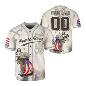 Personalized Puerto Rico Baseball Jersey Custom Name Number Unisex Shirt