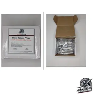 Tire Wheel Balancing Weights P Type REG Type Uncoated Lead Clip On 1.00 - 2.50 oz 25 Pcs Box