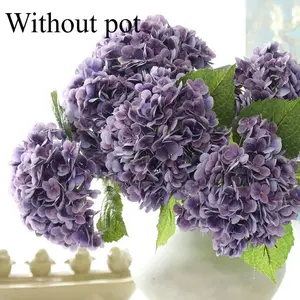 3-Pack Realistic Touch Hydrangea Artificial Flowers Fake Flowers for Home Floral Arrangements, Wedding Bouquets, Kitchen & Dining Table Centerpieces
