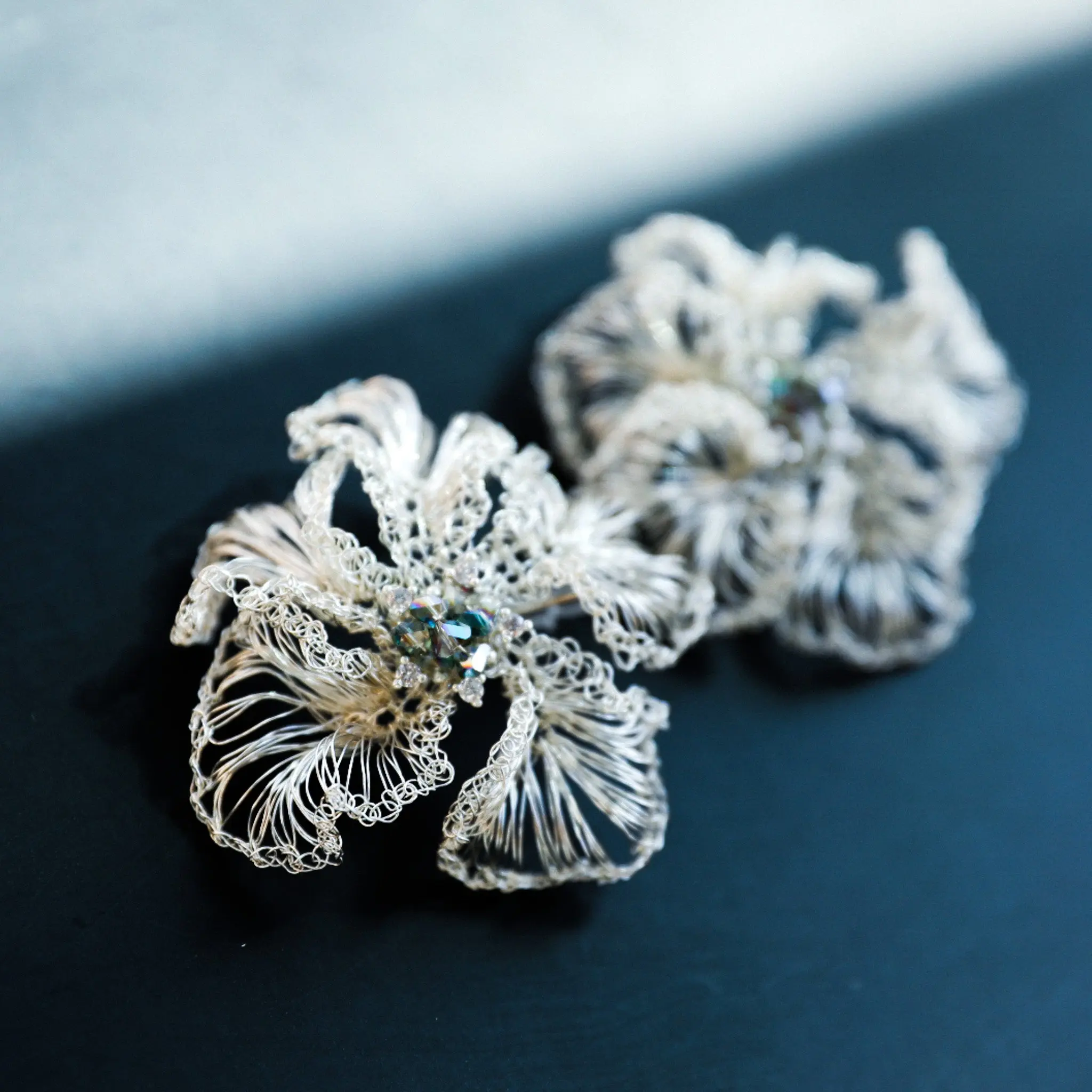 Handmade Yugao Flower Earring Japanese Flower