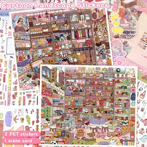 2026 New Scene Stickers, 3D Miniature Scene Stickers, DIY Handmade Journal Stickers, Stress Relief, Educational Toy, No Cutting Needed