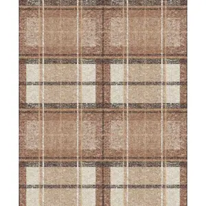 RoomMates Tweed Plaid Peel and Stick Wallpaper Brown