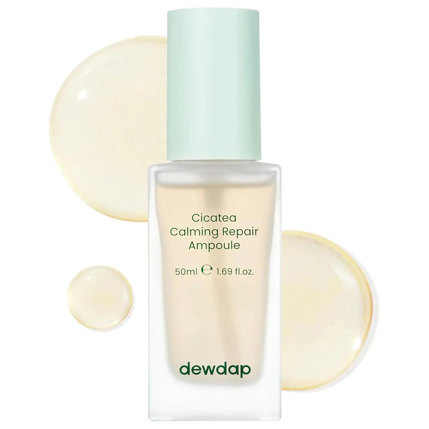 dewdap Cicatea Calming Repair Ampoule 50ml, Korean Cica Serum with Centella, Green Tea, Panthenol + Hyaluronic Acid for Calm Hydration