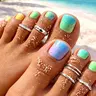 Cz Decorated Toe Rings for Women, Hypoallergenic Stainless Steel, Adjustable Open Toe Ring, Foot Jewelry for Parties and Summer Wear, Body Jewellery