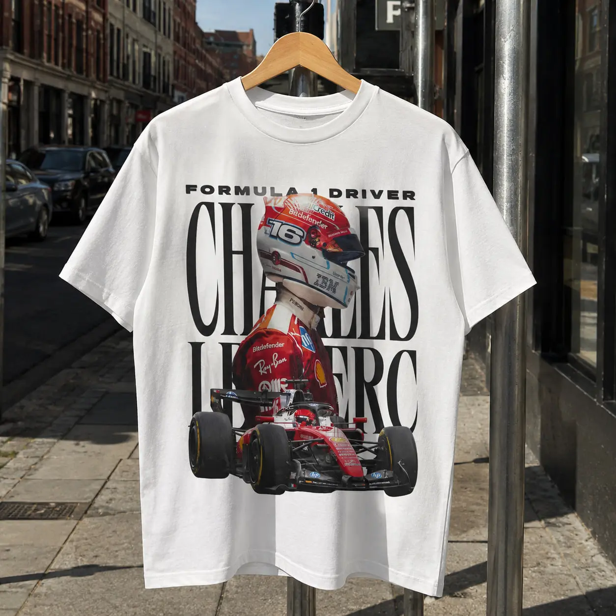 Charles Leclerc Ferrari F1 Racing T-Shirt, Vintage Formula 1 Graphic  Shirt, Retro Motorsport Fan Shirt