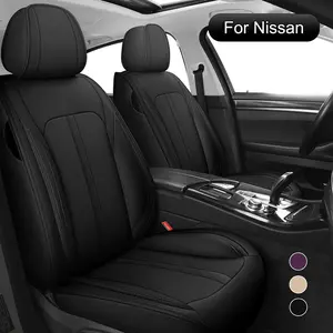 Car Seat Covers Full Set, Fit for Nissan Rogue, Sentra, Altima, Versa, Ariya, Kicks, Murano, Leaf, Maxima, NAPPA Leather Car Seat Protector front back seats, Automotive Seat Covers 5 Seats