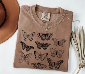 Comfort Colors Vintage Butterfly And Moth T-shirt Cottagecore Aesthetic Shirt Cottagecore Shirt Aesthetic Tshirt Cottage Core Shirt
