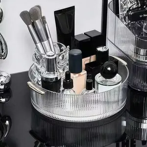Rotating Makeup Storage Box, Bathroom Counter Organizer, Cream Perfume Lotion Lipstick Holder, Skincare Rack, Beauty Essentials
