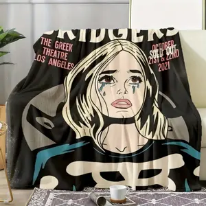 Phoebe Bridgers Concert Poster Print Blanket Soft Cozy Throw Blanket for Music Fans and Concert Enthusiasts Ideal for Home Decor Relaxation  Music Events  Birthday Gifts  Christmas Presents  and Special Occasion Gifts in Fall and Winter Season