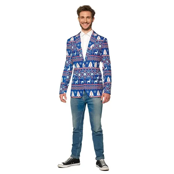 Suitmeister Christmas Blue Nordic Blazer