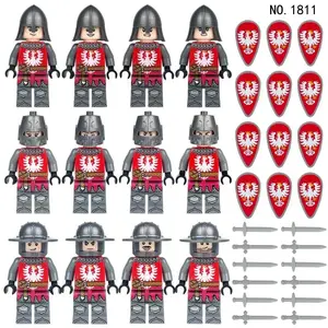Medieval Corps assembled toys, shields, figures, toys, humanoid dolls, children's toys, birthday gifts and cartoon characters.