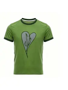 Scott Pilgrim Cosplay Costume Green Heart Printed Tee Yellow Plumtree T-Shirt Halloween Casual Short Sleeve Top Shirt