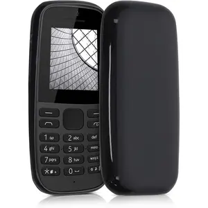 Mobile Phone Case For Nokia 105 (2019), Slim Shockproof Flexible Black Matt Soft Silicone Protective Phone Case Cover
