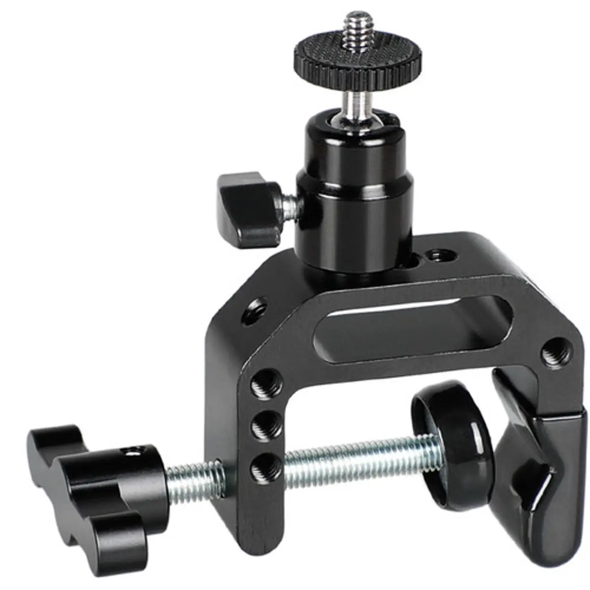 CAMVATE Durable Adjustable Camera C-Clamp with Mini Ball Head Mount, Black Locking Knob, 4 Lbs Capacity for Camera Devices & Accessories