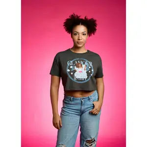 Barbie Glamour and Grit Graphic Crop Shirt