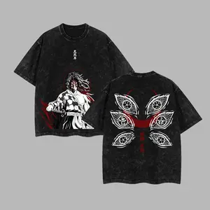 Kokushibo Demon Slayer T-Shirt - Upper Moon One Anime Retro Unisex Acid Washed T-Shirt, Hoodie, Oversized Unisex Anime Merch, Soft Cotton Streetwear Clothes, Unisex Manga Apparel, Gift for Anime Fans, Christmas Gift
