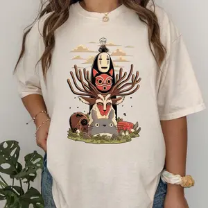 Vintage Forest Spirit Shirt, Princess Mononoke Shirt, Studio Ghibli Gift Shirt, Y2K Shirt