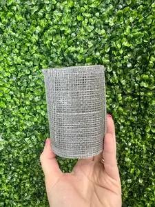 4 Inch By 10 Yards Silver Designer Netting