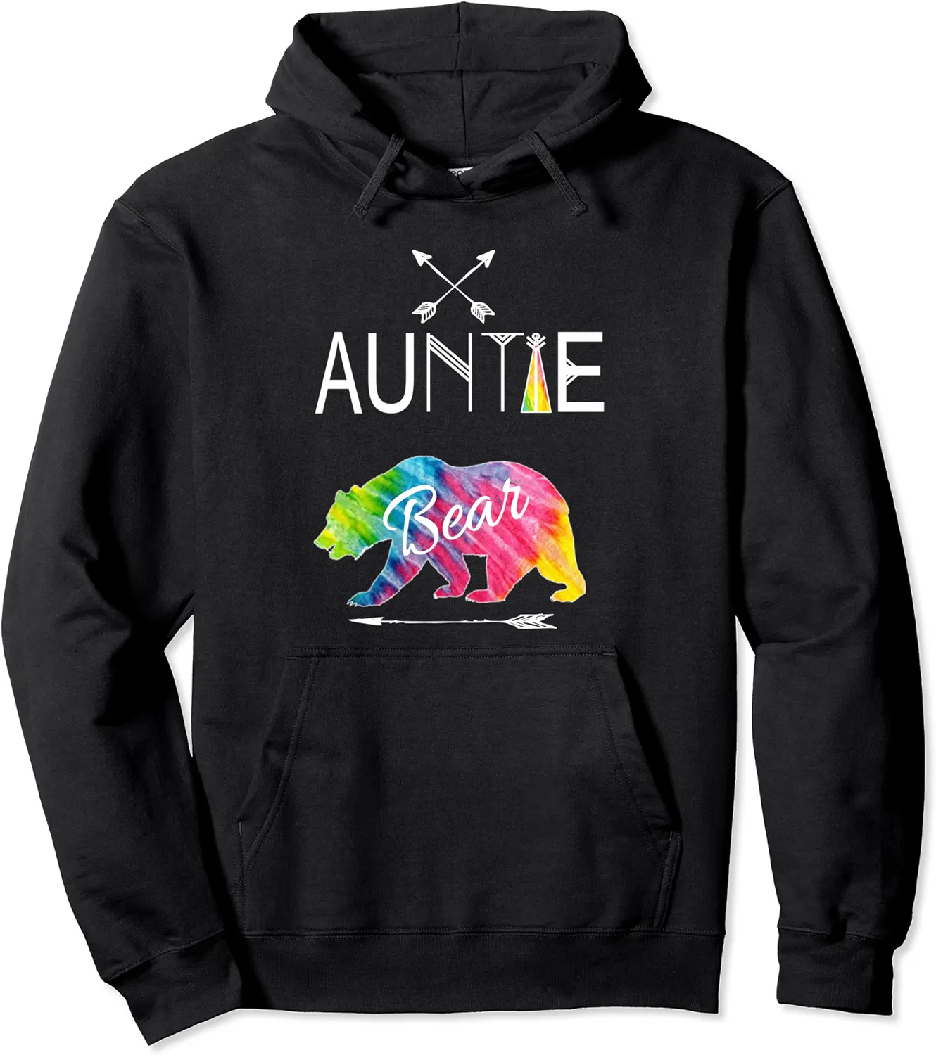 Auntie Bear Tie Dye Matching Family Vacation & Camping Cool Pullover Hoodie - Griseldatu Shop 82B07Y2FRGF1