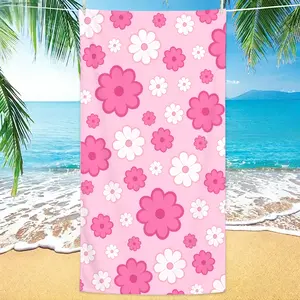 Super Absorbent Microfiber Bath Towel Trendy Yellow Bow Gingham Watercolor Picnic Style Fast Drying Compact Travel Towel