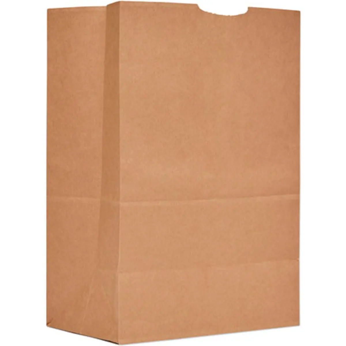 Gusseted Kraft Paper Grocery Bags, 12 in. Wide, Recyclable Standard Grade with Self-Opening Thumb Notches - 500 Pack, 12 X 7 X 17 In, Cedar Grove Composting, Economical, Grocery Shopping, General Use, Open Top, Ensures Everlasting Service Life