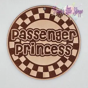 Passenger Princess Leather Freshie - Trendy Design with Long Lasting Fragrance for Cars & Offices, Custom Scent Options, Refillable for Extended Use