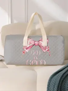 Bow Pattern Tote Bag, Large Capacity Travel Duffle Bag, Portable Overnight Stylish Travel Bag, Yoga Training Bag, Portable Crossbody Bag with Shoe Storage, Traveling Bag