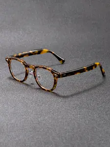 CATERSIDE One Pair With Packaging New Classicism Paradigm TR90 Material Retro Optical Frame Square Contour CP Temple Tips Accent Versatile Style For Men and Women Applicable to Wide Range of Activities Like Travel Weddings Cycling Square Browline Glasses