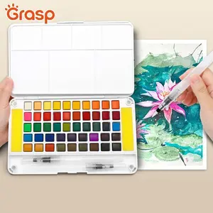 Solid Watercolor Paint Set, 18 Colors, Portable Art Supplies for Beginners & Artists, Student Painting Supplies, Back-To-School Gift for Boys & Girls