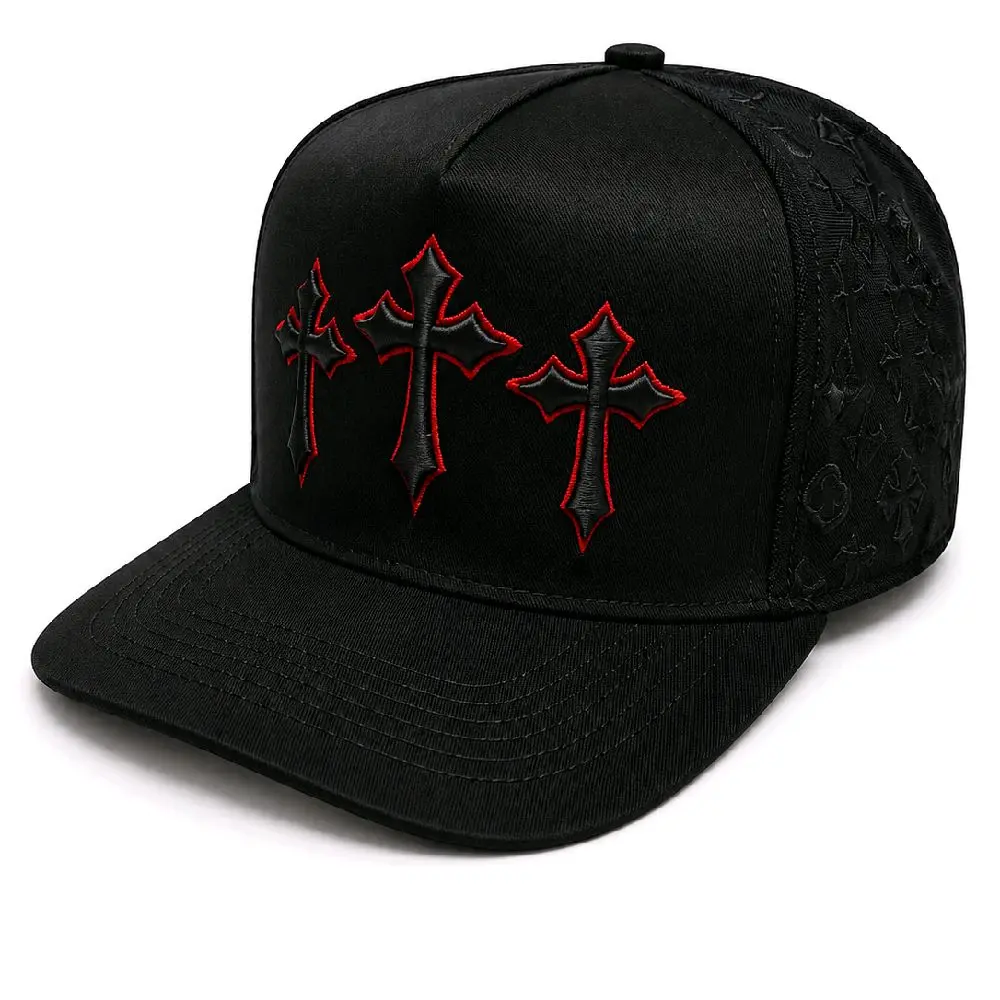 016 cruces roja  gorra hombre
