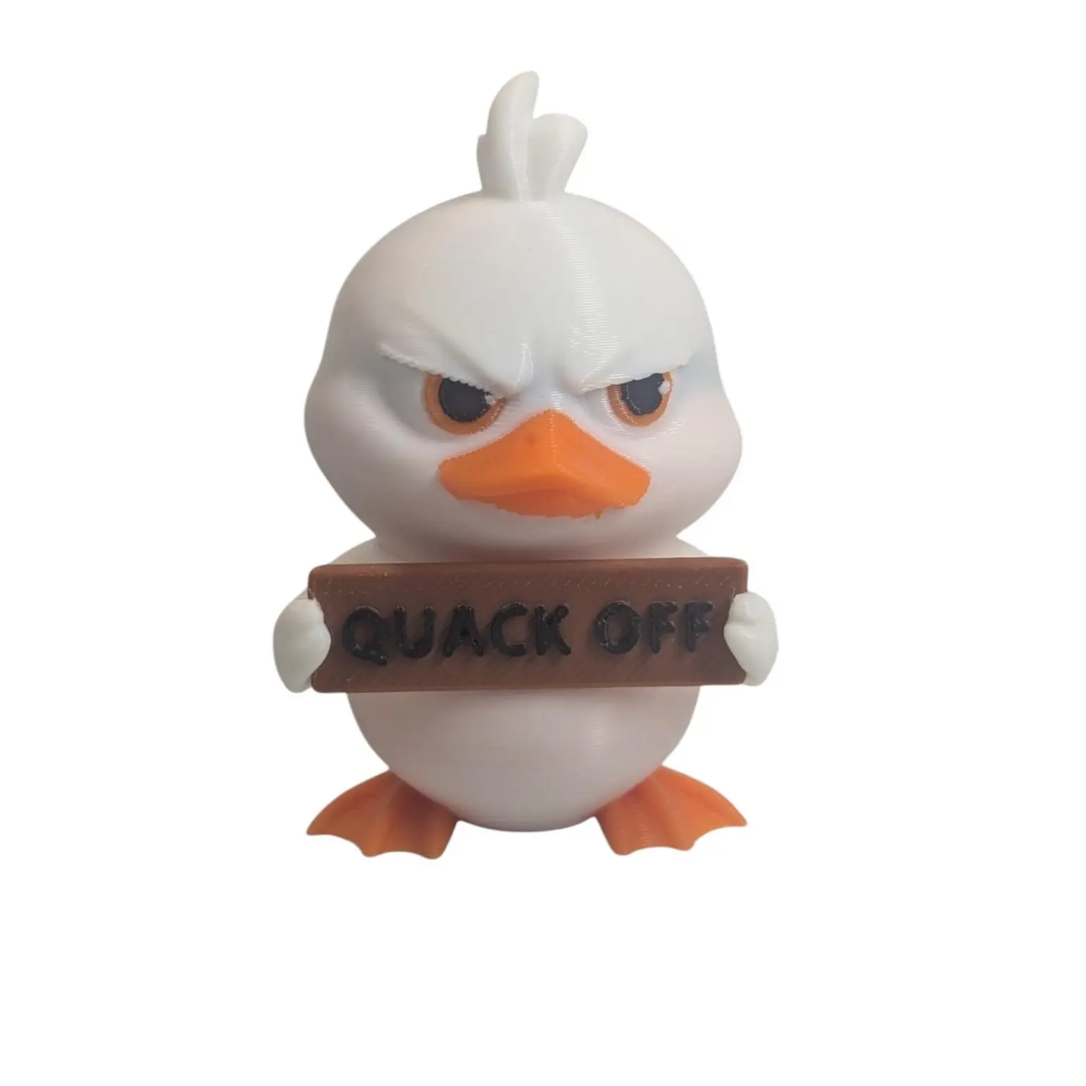Funny Duck “Quack Off” Figurine – Sarcastic Desk Decor Gift