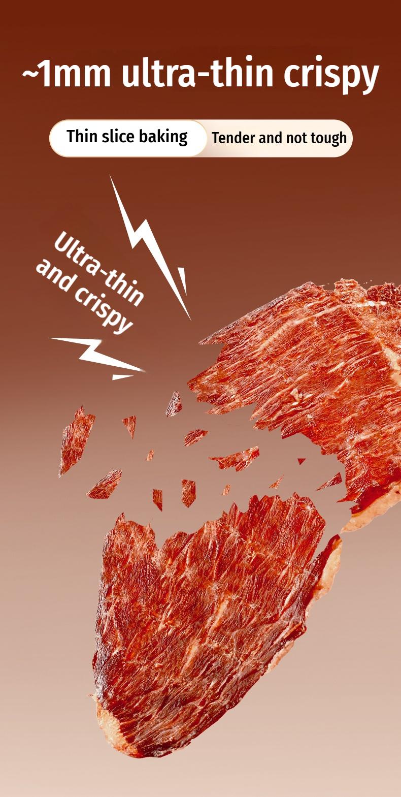 High Protein Beef Jerky Snacks Crispy Steak Chips Variety Pack 4 Flavors Original Cumin Spicy Rich Milky Flavor Crunchy Delicious