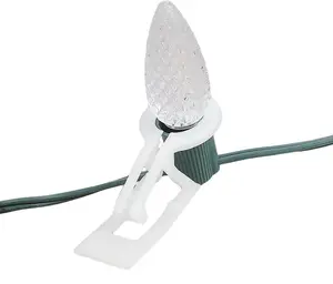 C9 Tuff Flex Christmas Light Clips, 100 Pack, Can be Mounted on Roofline Gutters or Shingles