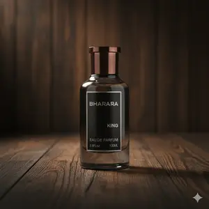 Bharara King Eau De Parfum 3.4oz 100ml Bold Modern Aromatic Scent with Lemon & White Musk for Men Orange Bergamot Fruity Notes