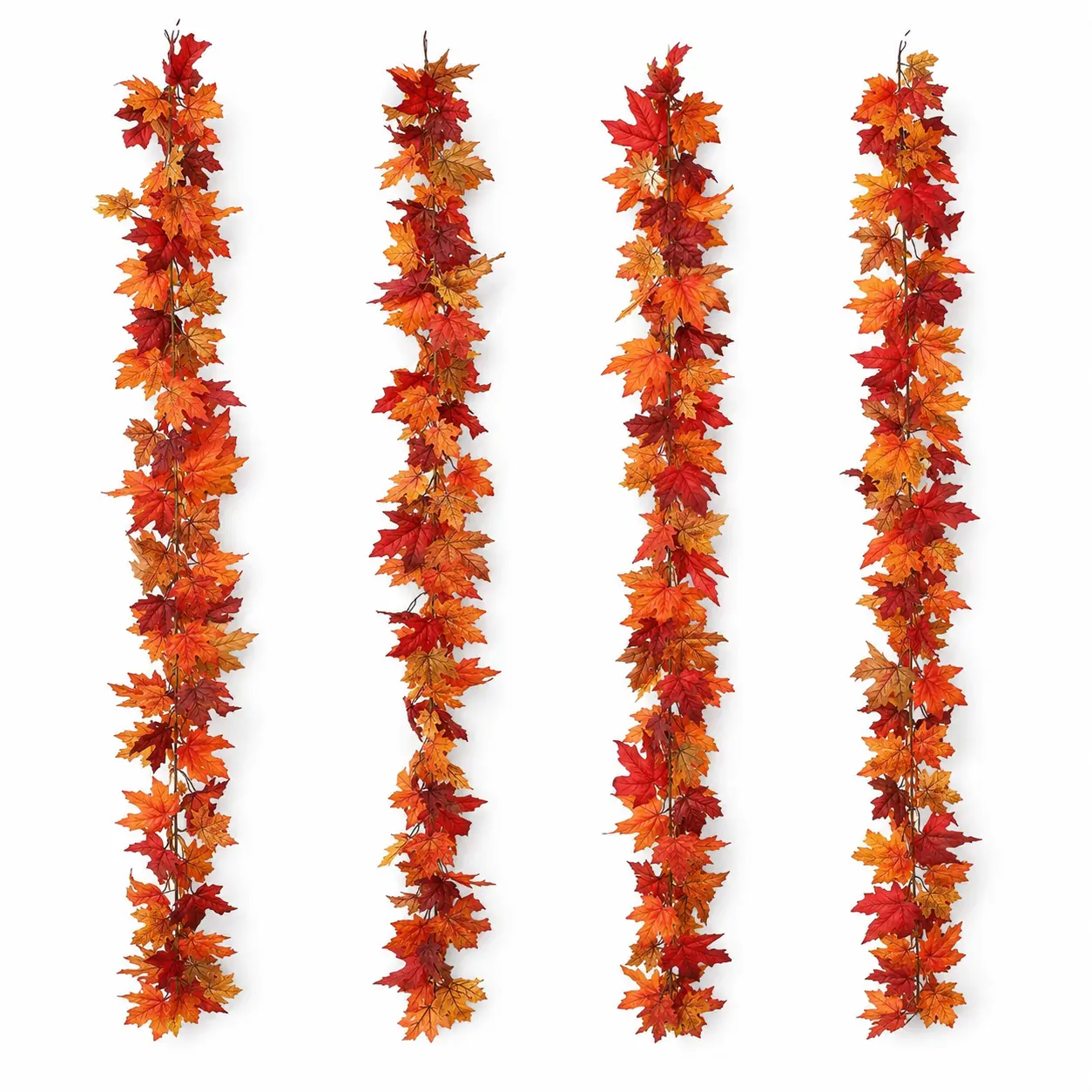 4-Pack 26 FT Artificial Fall Maple Leaf Garland, Autumn Leaves Vine for Mantel, halloween decorations, Thanksgiving Decor halloween decor 2026
