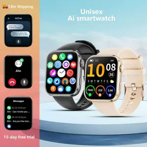 【AI Smart Watch 】2026 Unisex AI Smart Watch | Bluetooth Call, 100+ Sports Modes, 24/7 Health Monitor (Heart Rate, Blood Oxygen, Sleep), DIY Dials, Compatible with iOS & Android | Perfect Gift for Men & Women