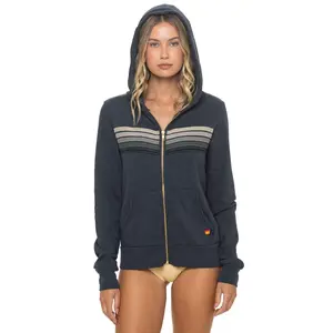 5 STRIPE HOODIE - CHARCOAL // GREY STRIPES