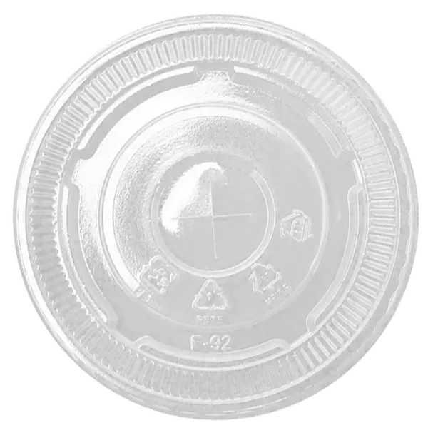 [1,000 ct] Plastic Cup Lids | 92 mm | PET | Clear