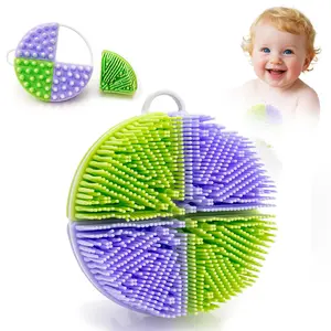 Silicone Body Scrubber Dual-Sided Gentle Exfoliating Shower Brush Scalp Massager Shampoo Brush 1PC Silicone Loofah Body Exfoliator Scrub for Men Women Kids All Skin Easy Cleaning