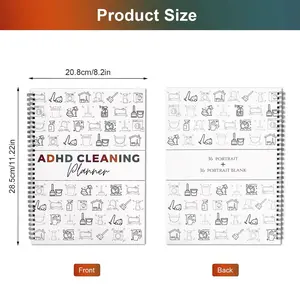 Home Cleaning Planner – Daily, Weekly & Monthly Checklist Notebook for Busy Families | Editable Chore Chart & Cleaning Schedule Organizer Workbook Journal