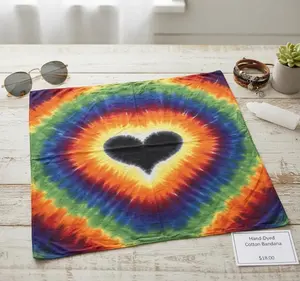 New! Tie Dye Bandanas 100% Cotton Machine Washable