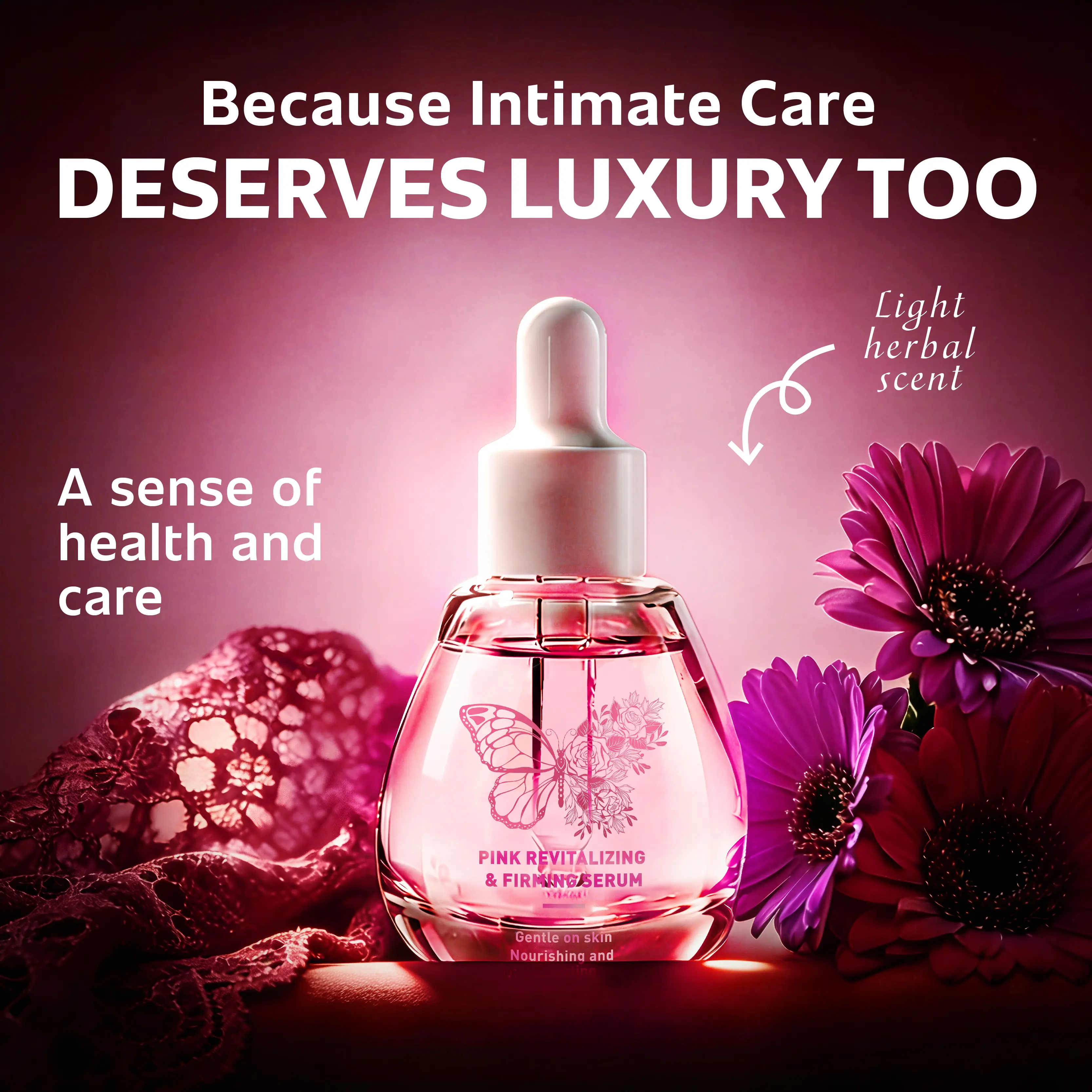 UPNOVA Intimate Firming Elixir – Purple Echinacea Botanical Serum for Brighter, Smoother Skin with a Refreshing Floral Scent | Gentle Daily Care