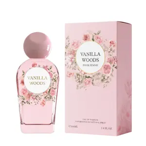 Vanilla Woods, Jean Rish, Eau De Parfum (3.4 Fl Oz / 100ml) with Vanilla, Pink Pepper, Pink Apple,Sugar Crystals, Long Lasting and Luxury Fragrance, Made in USA